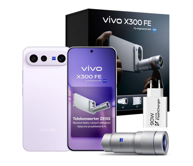 vivo X300 FE 5G 12/512GB 120Hz Fiolet BOX Zestaw fotograficzny - 1523364 - zdjęcie
